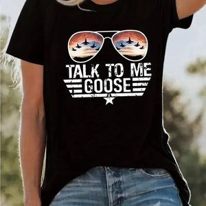 Women’s Top Gun Talk To Me Goose t shirt